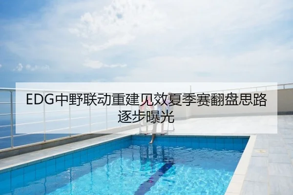 EDG中野联动重建见效夏季赛翻盘思路逐步曝光